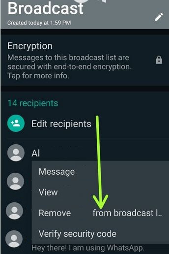Elimina destinatarios de tu lista de correo de WhatsApp de Android