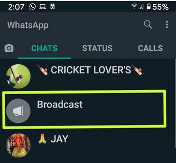 Cómo enviar mensajes de difusión en dispositivos Android Whatsapp
