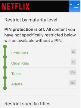 Establecer un PIN de control parental de Netflix para restringir la visualización de contenido