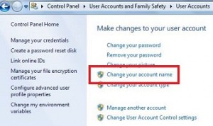 Cómo cambiar el nombre de la cuenta de Windows 7