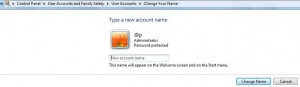 cambiar el nombre de su cuenta de Windows 7