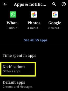 Burbujas de notificación de Android Q Beta 2