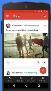Aplicación Google Plus para G Suite para Android