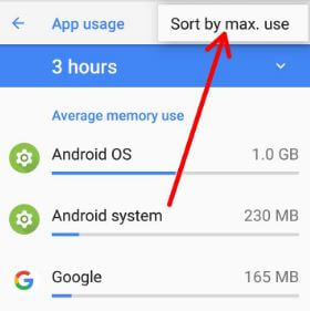 Sory a través del uso máximo de las aplicaciones de Android 8.0 Oreo