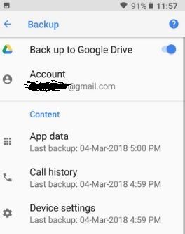 Cómo hacer una copia de seguridad y restaurar los datos de Android Oreo