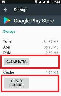 Borre su caché y datos de Play Store para corregir el error 481 en Android