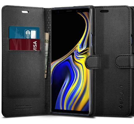Funda tipo cartera Spigen para Galaxy Note 9