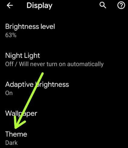 Mod de luz Android Q