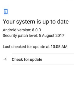 Google Pixel 7.1.2 actualizado a Android 8.0 Oreo