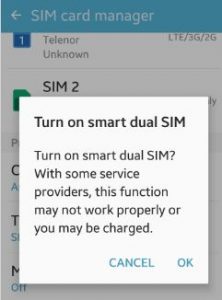 activar Android dual SIM inteligente