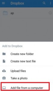 Cómo usar Dropbox en su teléfono Android para agregar archivos desde su computadora