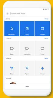 Aplicación Google Keep para Android Wear OS