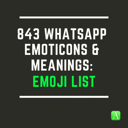 843 Emoticonos y significados WhatsApp: Lista de emojis