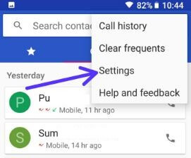 Aplicación de contactos en Android Oreo