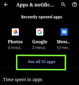 Aplicaciones y configuración de notificaciones de Android Q Beta
