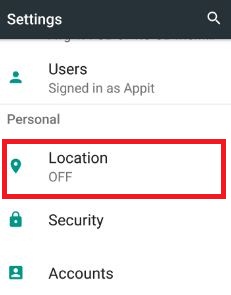 Deshabilitar el servicio de ubicación en Android Nougat