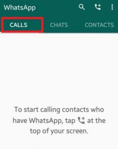 Toca las llamadas en WhatsApp Android