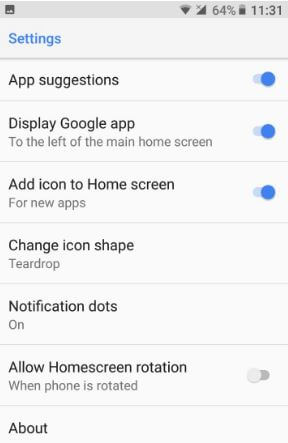 Personaliza la configuración de tu pantalla de inicio en Android Oreo 8.0
