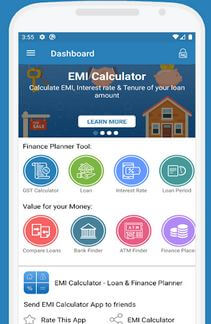 Aplicación EMI Calculator para el planificador de préstamos y finanzas