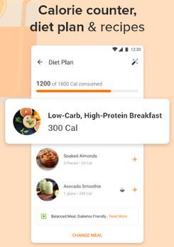 Contador de calorías y aplicación de ejercicios en casa para Android