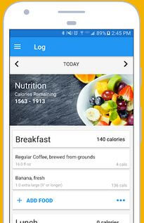 Aplicación de seguimiento de dieta y contador de calorías para Android