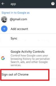 Desconectarse de su teléfono Android Chrome