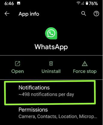 Deshabilitar las notificaciones grupales en WhatsApp Android