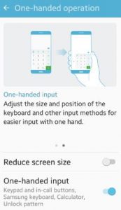 activar la operación de Android con una sola mano