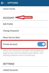 Cómo hacer una cuenta privada de Instagram Android Lollipop