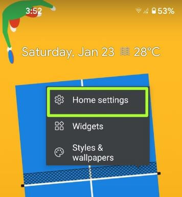 Habilite Rotar la pantalla de inicio en Pixel 5 usando la configuración de su hogar