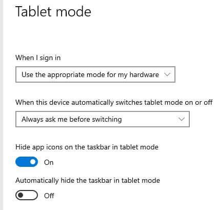 Cómo usar el modo tableta en Windows 10