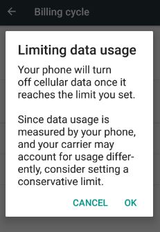 Limitar el uso de datos en Android Nougat 7.0