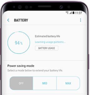 Cómo verificar el uso de la batería en Galaxy S9 y Galaxy S9 plus