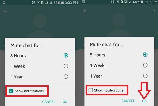 Cómo desactivar las notificaciones de chat de WhatsApp en Android