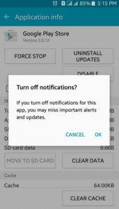 Deshabilitar las notificaciones de aplicaciones en Android