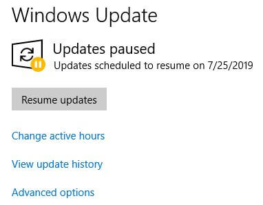 Desinstale las últimas actualizaciones de funciones en Windows 10
