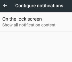 Toque en la pantalla de bloqueo para configurar notificaciones