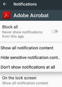 administrar las notificaciones de Android 7