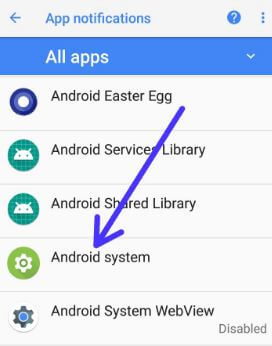 Configuración del sistema Android en Android 8.1 Oreo