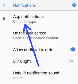 Configuración de notificaciones para aplicaciones de Android 8.1