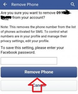 Elimina tu número de teléfono de Facebook en tu teléfono móvil Android