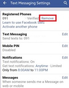 Elimina tu número de teléfono celular de Facebook