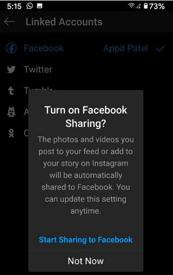 Cómo conectar Instagram a Facebook en su teléfono Android
