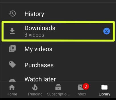 Eliminar el video de la aplicación de YouTube en Android