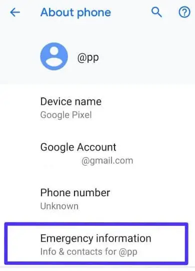Ponga información de emergencia en la pantalla de bloqueo en Google Pixel 3