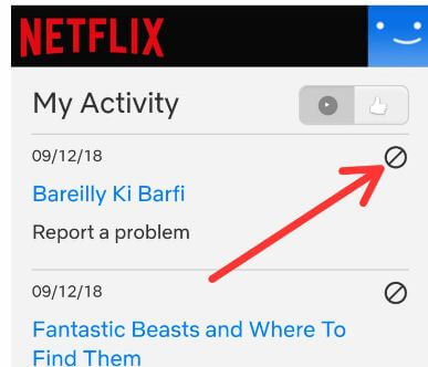 Eliminar el historial de Netflix en Android