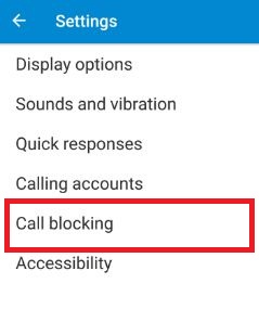 bloqueo de llamadas en Nougat 7.0