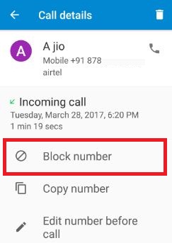 Cómo bloquear un número en su teléfono Android 7.0 Nougat
