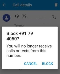 bloquear llamadas de spam en Android Nougat 7.0