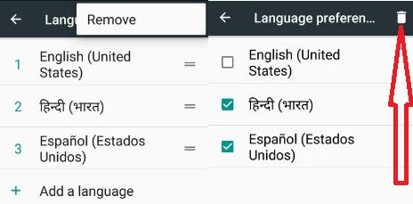 Cómo eliminar idiomas de Android Nougat 7.0 y 7.1